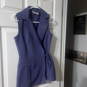 Women's Purple Sleeveless Jacket